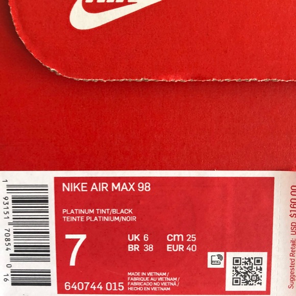 NIKE AIR MAX 98 SNEAKERS - Picture 6 of 7